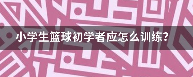 篮球训练动作小学生视频